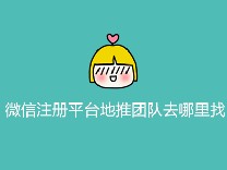 微信注册平台地推团队去哪里找