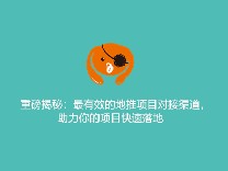 重磅揭秘：最有效的地推项目对接渠道，助力你的项目快速落地