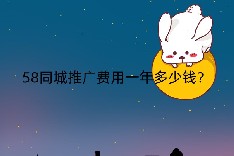 58同城推广费用一年多少钱?