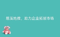 慈溪地推，助力企业拓展市场
