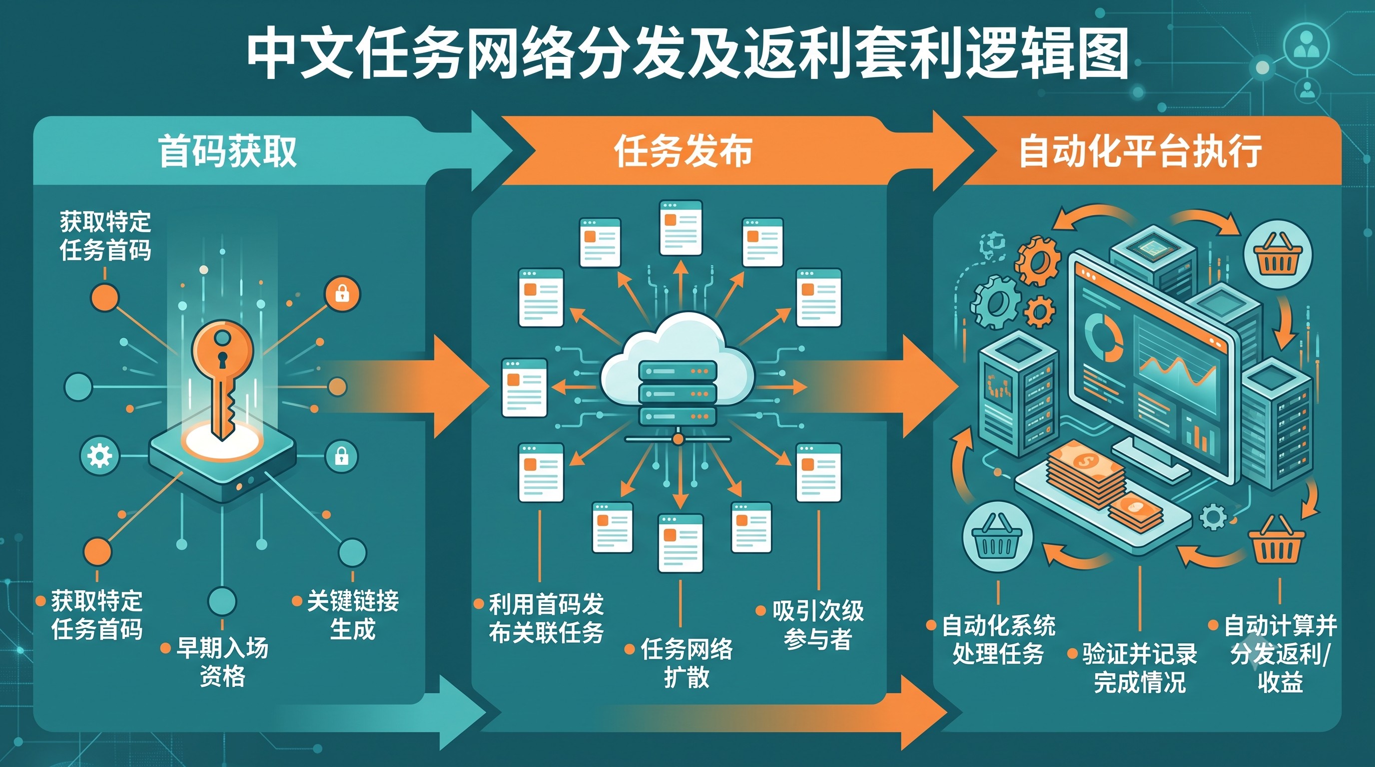 任务网发单高返佣首码配悬赏平台，自动套利怎么玩？