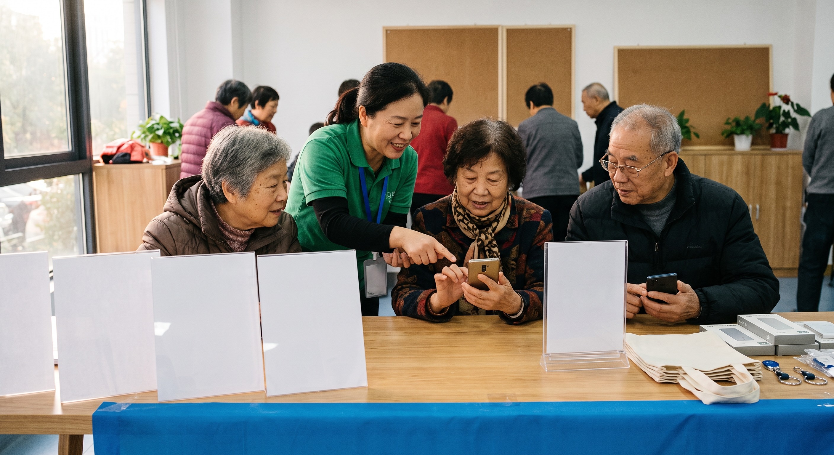怎么让大爷大妈扫码？居委会信任攻略：把地推包装成智能手机公益课
