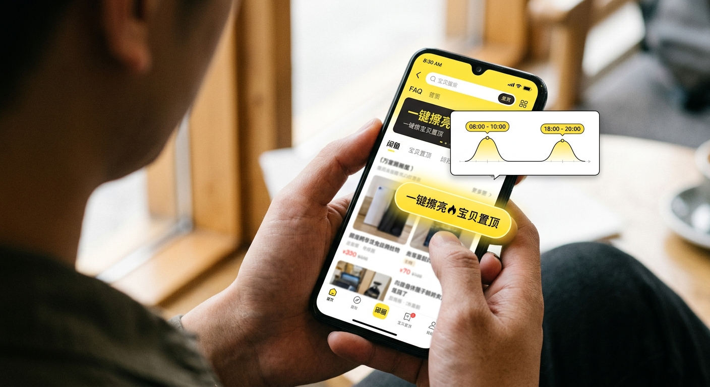 闲鱼曝光率怎么提升？用好擦亮助手黄金时间分布，流量轻松翻三倍