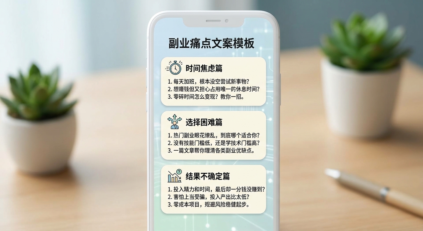 爆款副业笔记怎么写？小红书搞钱女孩最吃的视觉排版与痛点文案模板，直接复制