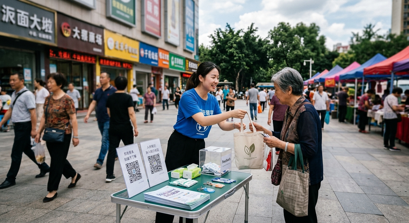 周末去市集公园地推拉新，每天赚100元的学生党极简方案