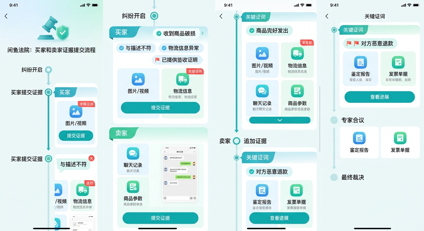 怎么处理闲鱼退款纠纷？闲鱼小法庭买家卖家核心举证话术全解