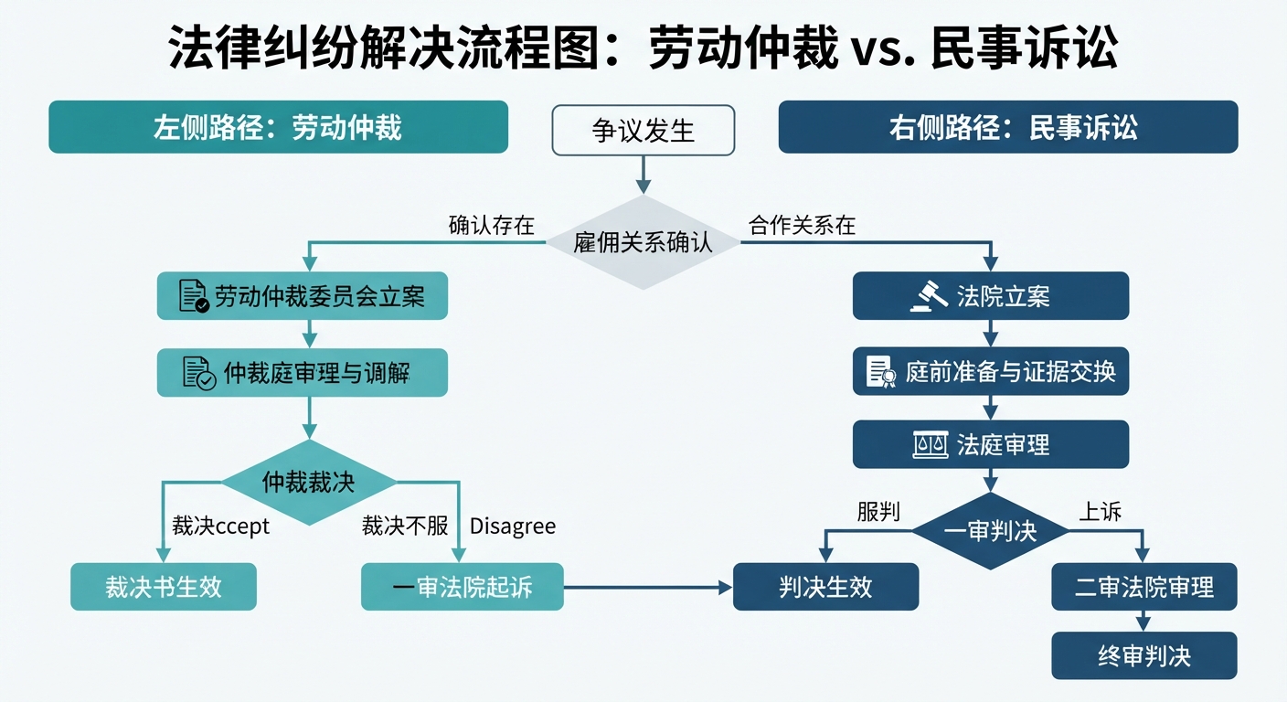 兼职推手被坑了该找谁？劳动仲裁与民事诉讼的选择逻辑