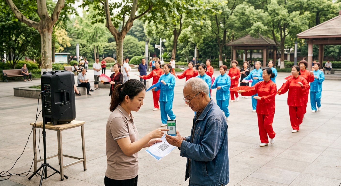 酷狗音乐大字版拉新方案：晨练公园大爷广场舞音响赞助法怎么落地