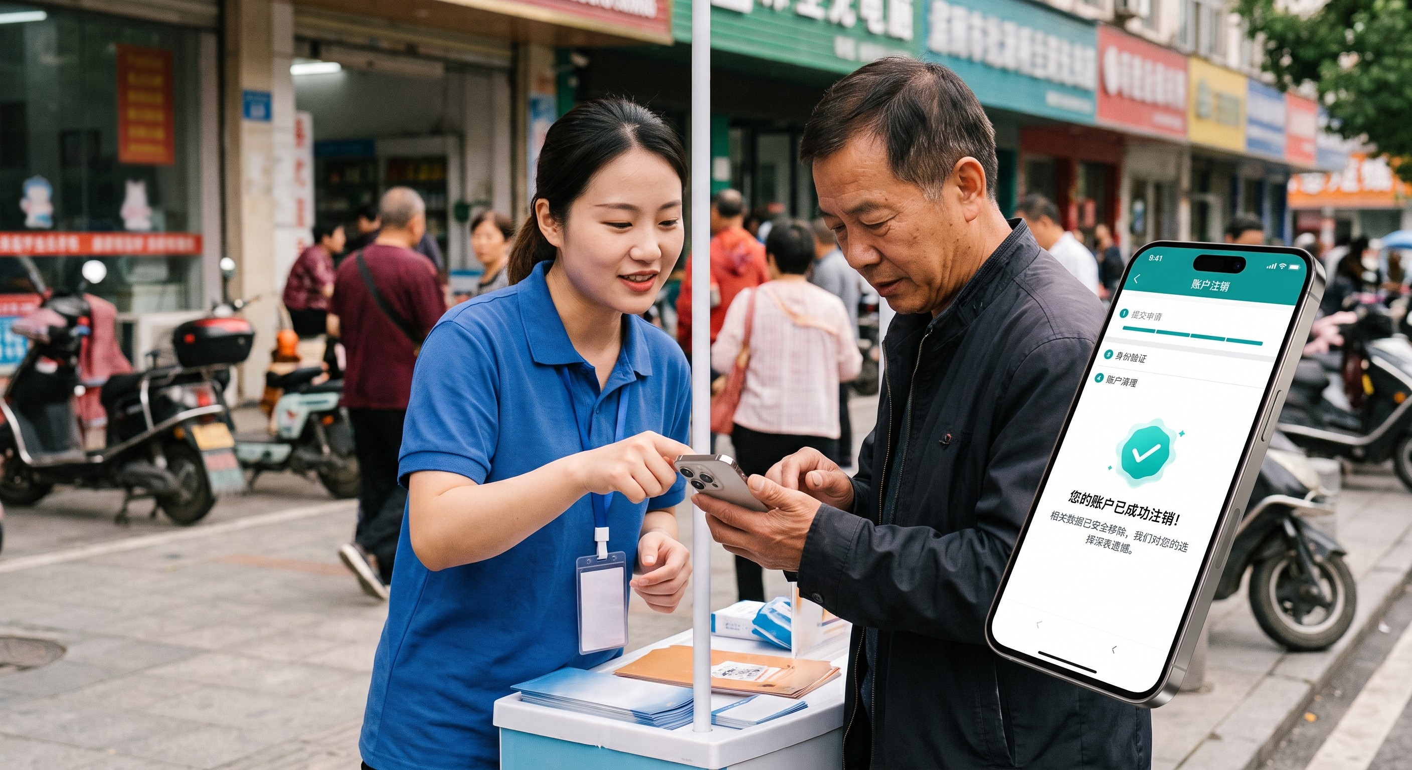 充场做单当场帮用户注销账号：地推售后做到这一步才算靠谱