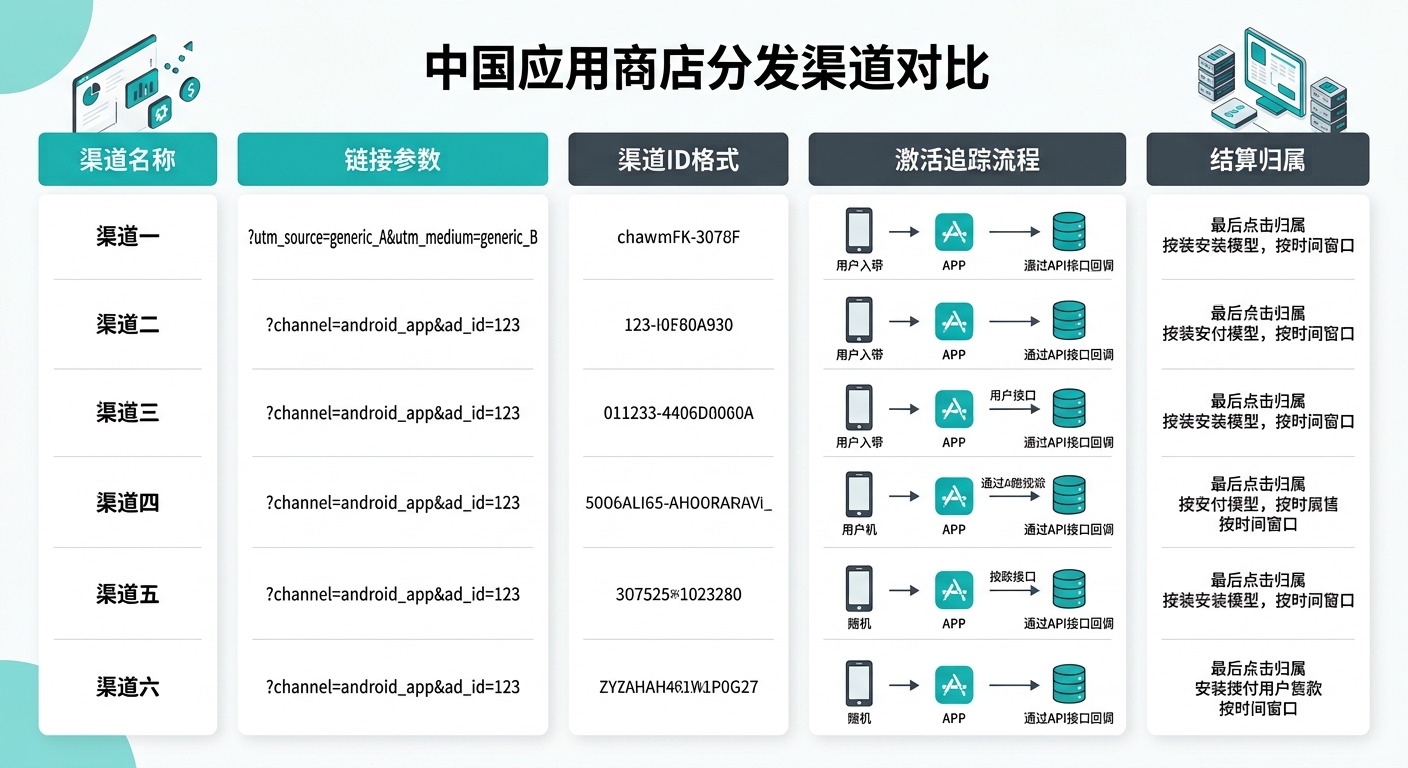 应用宝与华为应用市场分发链接怎么统计？各应用商店下载渠道标记法实操拆解