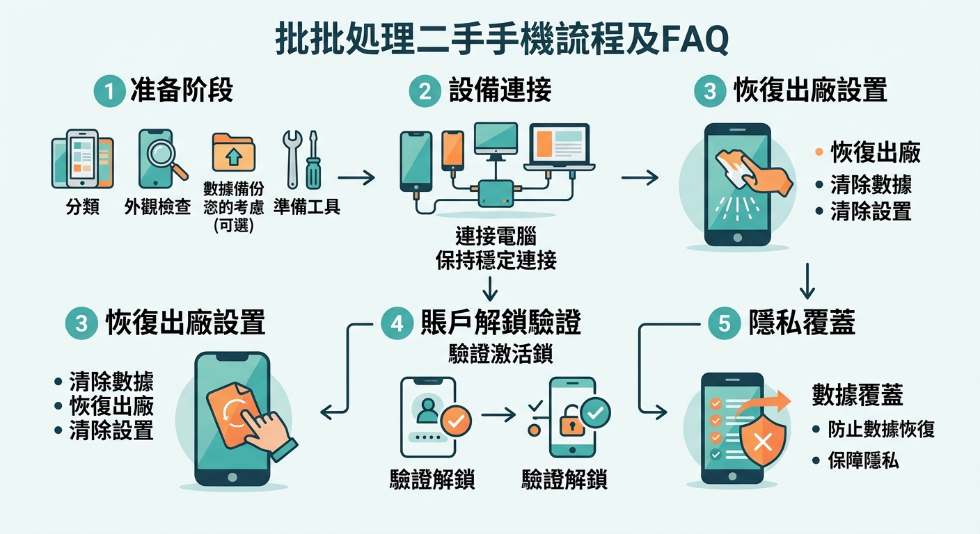 二手手机批量恢复出厂设置工具怎么选？一键清除缓存与隐私信息的软件实操判断